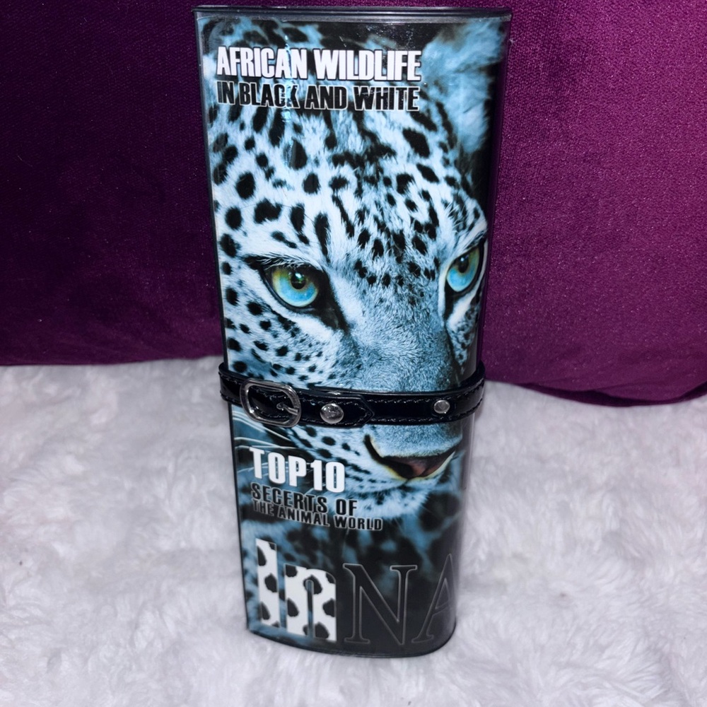 Celebrity Level Leopard Print Clutch with Black Strap